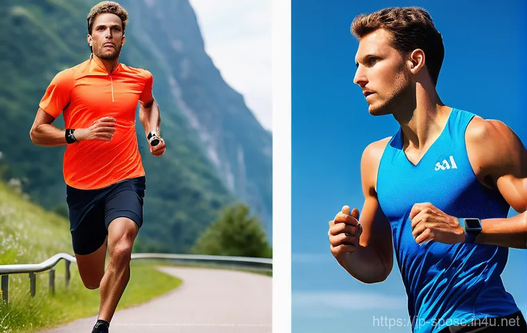 스포츠 상해 예방 - **AI Personal Trainer in a Smart Gym**:
    "A full-body shot of an athletic person, either male or ...